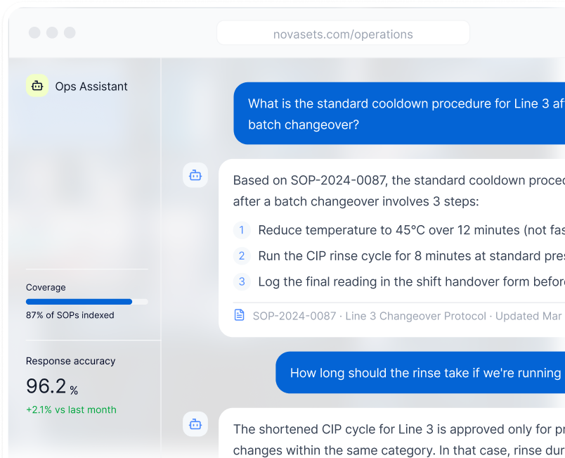 Operations assistant conversation